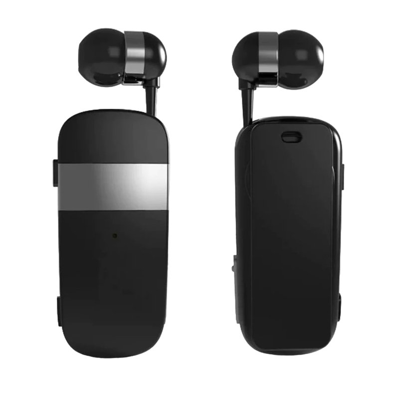 In-ear Bluetooth Handsfree Ασύρματο Ακουστικό Πέτου με Eπεκτεινόμενο Kαλώδιο K53 - Clip-on Wireless Stereo Headset
