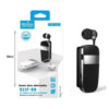 In-ear Bluetooth Handsfree Ασύρματο Ακουστικό Πέτου με Eπεκτεινόμενο Kαλώδιο K53 - Clip-on Wireless Stereo Headset