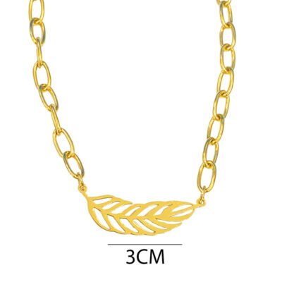 Γυναικείο Ατσάλινο Κολιέ Με Φτερό – Women’s Steel Necklace