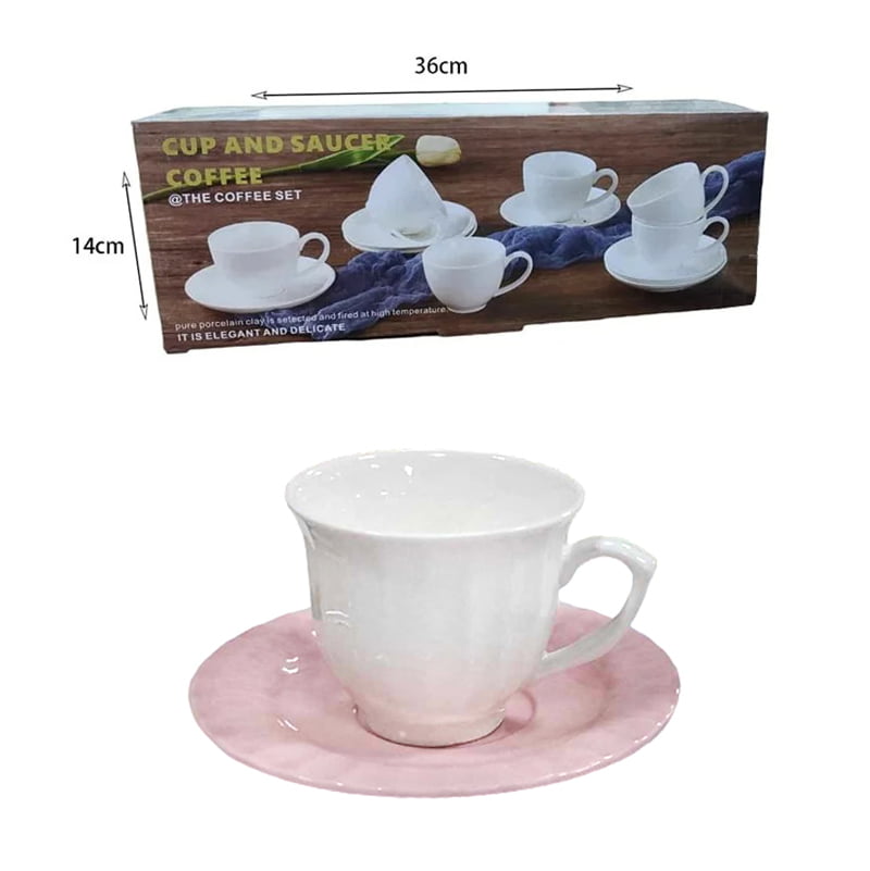 Cup and Saucer Coffee Set 6pcs