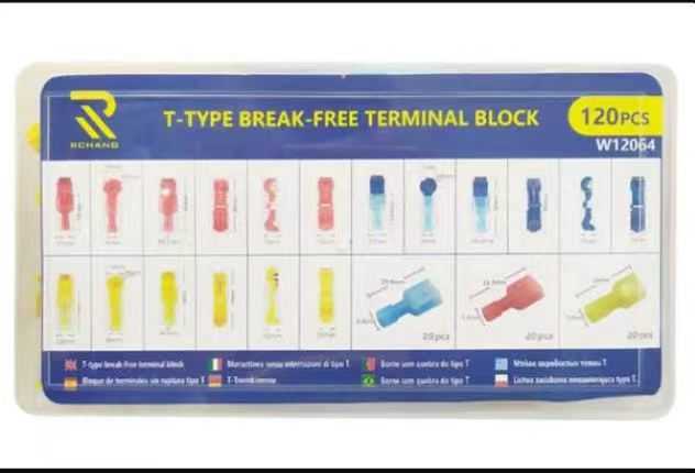 Σετ τερματικά καλωδίων T-TYPE - 120pcs - 675121TK