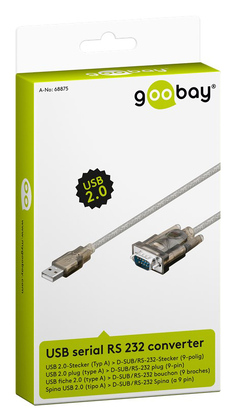 GOOBAY καλώδιο USB σε RS-232 68875, 1 Mbit/s, 1.5m, διάφανο