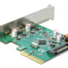 DELOCK κάρτα επέκτασης PCI Express x4 σε 2x USB-C 90397, 10 Gbps