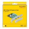 DELOCK κάρτα επέκτασης PCI Express x4 σε 2x USB-C 90397, 10 Gbps