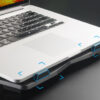 POWERTECH Βάση & ψύξη laptop PT-930, έως 15.6", 2x 125mm fan, LED, μαύρο