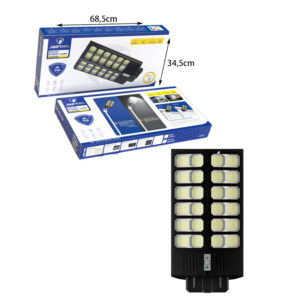 Jortan Led Αδιάβροχο Ηλιακό Φωτιστικό Δρόμου 2400W με Ανιχνευτή Κίνησης Και Τηλεχειριστήριο IP66 - Solar Street Lamp