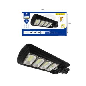 Jortan Led Αδιάβροχο Ηλιακό Φωτιστικό Δρόμου 200W με Ανιχνευτή Κίνησης Και Τηλεχειριστήριο IP66 6500K  - Solar Street Lamp