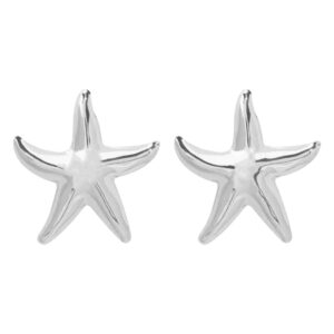 Σκουλαρίκια Ατσάλινα Καρφωτά Αστερίας - Starfish Steel Stud Earrings