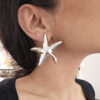 Σκουλαρίκια Ατσάλινα Καρφωτά Αστερίας - Starfish Steel Stud Earrings